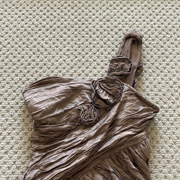 BCBG Maxizara Fatigue Brown Copper Evangeline Tearaway Dress - Picture 3 of 7